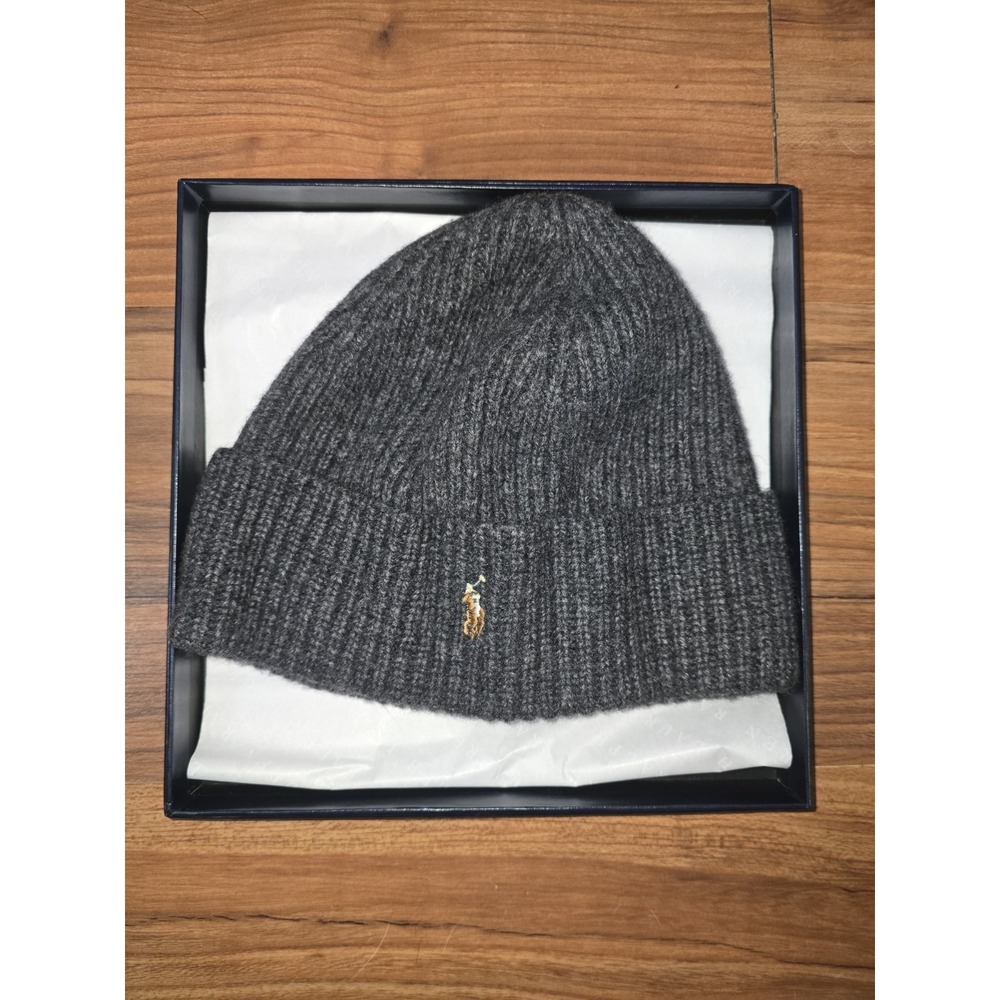 Polo Ralph Lauren Gray Beanie Men's Hat and Scarf S30